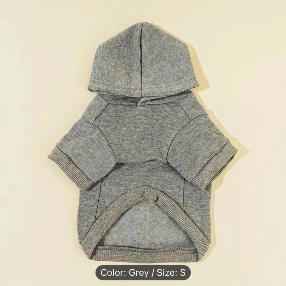 Gray Pet Cat or Dog Hoodie Sweatshirt